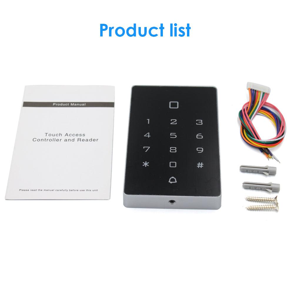 Tuya App RFID Keypad Keyless Access Control 2000 User Capacity EM/MF Card Touch Screen Standalone Reader Non-Waterproof - Gateon Control