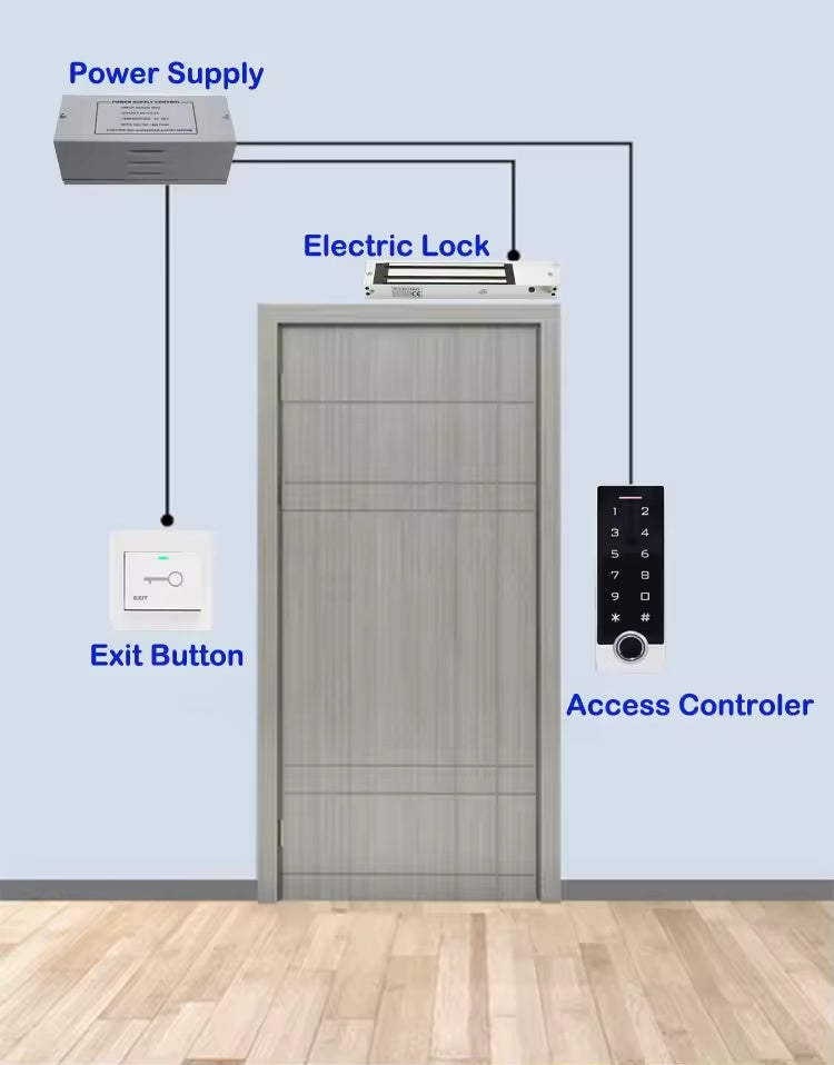 10000 Card User 300 Fingerprint Waterproof Touch Metal Keypad 125khz RFID Fingerprint Access Control Reader Access Controller