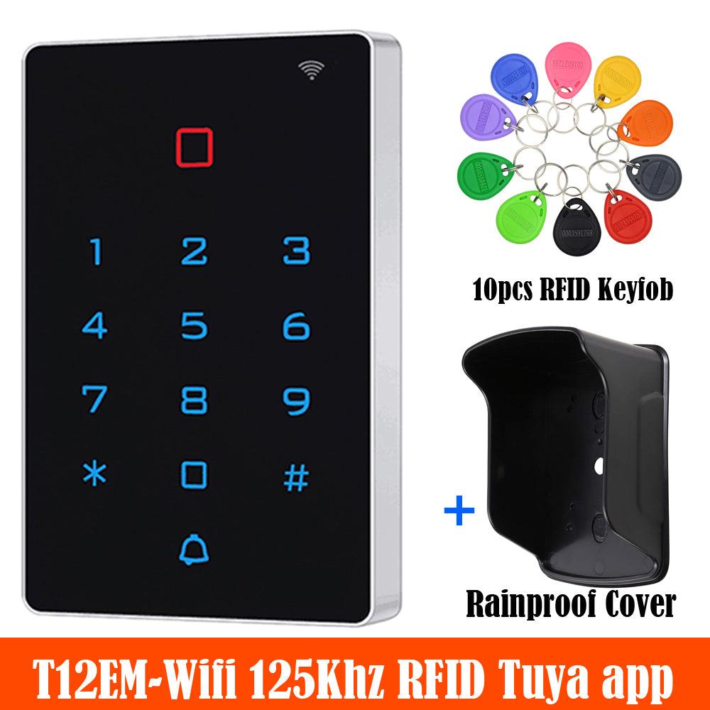 Tuya App RFID Keypad Keyless Access Control 2000 User Capacity EM/MF Card Touch Screen Standalone Reader Non-Waterproof - Gateon Control